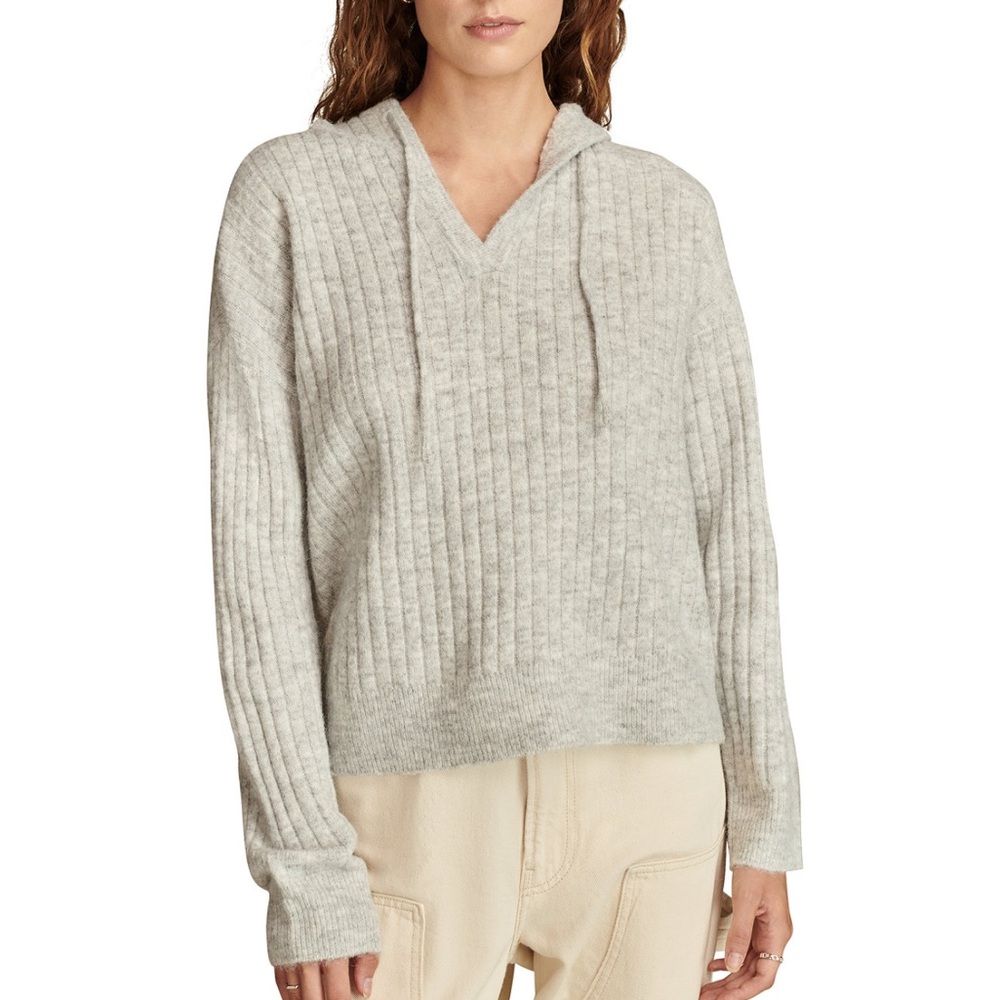 NWT Lucky Brand Ribbed Knit Hooded Sweater